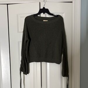 Hollister Dark Green Crew Neck Sweater